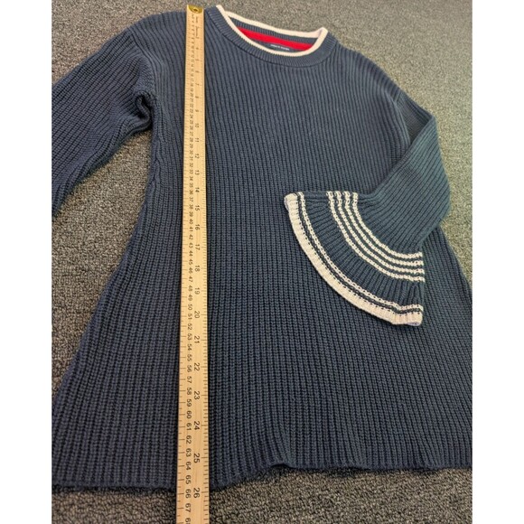 Tommy Hilfiger Wool Blend Ribbed Sweater Medium Pullover Bell Sleeves Crewneck - Picture 5 of 7
